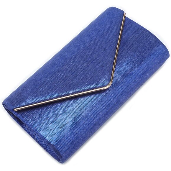 Womens Blue Ladies Sparkling Party Handbag Evening Bag Clutch Purses - Picture 3 of 7